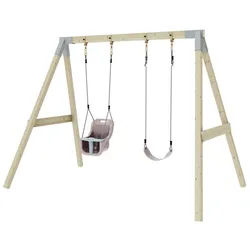 OutdoorToys Schaukelkombination Schaukel Papagei, aus Holz in Altrosa rosa