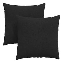 vidaXL Sitzauflage Sofakissen 2 pcs Schwarz 60 x 60 cm Stoff, (2 St) schwarz