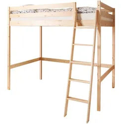 Hochbett "Matthias", aus Kiefer, kieferfarben