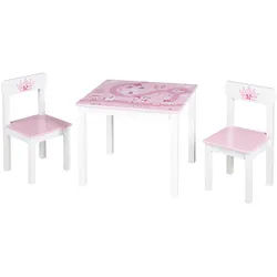 Roba Kindersitzgruppe , Rosa, Weiß , Holz, Holzwerkstoff , Holzmöbel, Holztische, Kindersitzgruppen Holz