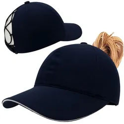 LuxusKollektion Baseball Cap Baseballkappe Pferdeschwanz Damen Atmungsaktiv Marine Einheitsgröße
