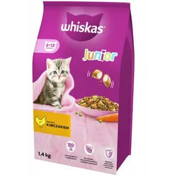 WHISKAS Junior 1,4kg – Trockenfutter für Kätzchen, mit leckerem Hähnchen
