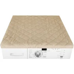 Bestlivings Waschmaschinenbezug 60x60cm aus Baumwolle/Polyester, mit Gummizug, Frottee-Steppung, maschinenwaschbar & trocknergeeignet beige