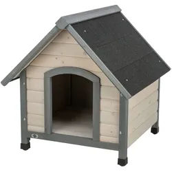 TRIXIE Hundehütte Cottage Satteldach, S–M: 71 × 77 × 76 cm, grau