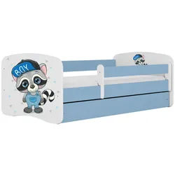 Raumhirsch Furniture Kinderbett Waschbär mit Schublade 140/70 80/61/144 , Blau , Holzwerkstoff , Rechteckig , 70x140 cm , FSC 100% , Babymöbel & Kindermöbel, Kinderzimmer & Jugendzimmer, Kinderbetten