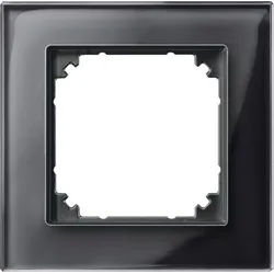 Merten 489103 Echtglasrahmen 1-fach, M-PLAN, Onyxschwarz