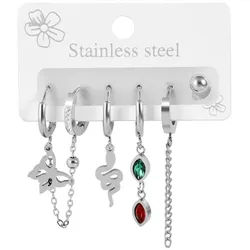 Adelia ́s Paar Ohrhänger Damen Ohrringe – Ohrstecker aus Edelstahl, Zum Verschenken – ideal zum einen besonderen Tag silberfarben