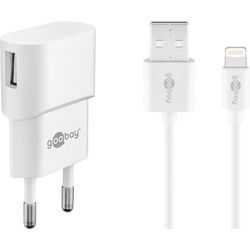 Goobay Apple Lightning Ladeset 1 A - Netzteil mit Apple Lightning Kabel 1m (weiß)