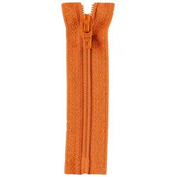 Stofferia Stoff Reißverschluss Opti Fulda 15 cm Orange, Meterware orange