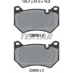 TEXTAR Bremsbelagsatz, Scheibenbremse 2295801 für AUDI (FAW)