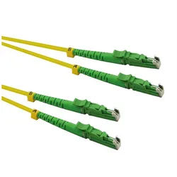 ROLINE LWL-Kabel duplex 9/125μm OS2, LSH/LSH Glasfaserkabel, (750.0 cm), APC Schliff, LSOH gelb