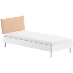 Mid.you Bett , Weiß , Holz , Buche , massiv , Uni , 90x200 cm , gepolstertes Kopfteil , Schlafzimmer, Komplette Schlafzimmer und Serien, Schlafzimmerserien