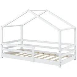 [en.casa] Hausbett Knätten , Weiß , Holz , Kiefer , 80x160 cm , Babymöbel & Kindermöbel, Kinderzimmer & Jugendzimmer, Kinderbetten, Spielbetten