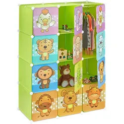 Relaxdays Steckregal Kinderzimmer , Multicolor , Kunststoff, Metall , 110x145x46.5 cm , Babymöbel & Kindermöbel, Babyzimmer, Babyregale & Kinderregale