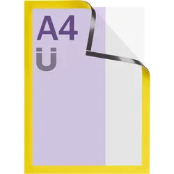 Magnetrahmen A4, magnetisch gelb, Hart-PVC