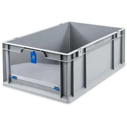 PROREGAL Eurobox NextGen Insight Cover | HxBxT 22x40x60 | 44 Liter | Hoch/Blau | Eurobehälter, Transportbox, Transportbehälter, Stapelbehälter
