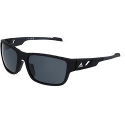 Adidas SP0069 Unisex-Sonnenbrille Vollrand Eckig Kunststoff-Gestell, Schwarz