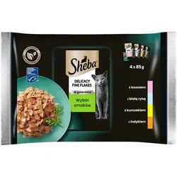 SHEBA Beutel 4x85g Fine Flakes in Jelly- Nassfutter für Katzen in Gelee