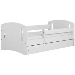 Raumhirsch Furniture Kinderbett 70x140, 80x160, 80x180 cm - Komplettset mit Matratze & Schublade (Bett für Jungs & Mädchen, inklusive Rausfallschutz und Lattenrost), verschieden Farben weiß