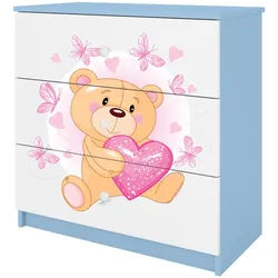 Raumhirsch Furniture Kommode Babydreams Teddybär II 81/81/41 , Blau , Holzwerkstoff , Rechteckig , 81x81x41 cm , Babymöbel & Kindermöbel, Babyzimmer, Babyregale & Kinderregale