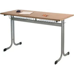 Zweier-Schülertisch 130x55 cm MT50Z-V, mit Vollkern Tischplatte "Powersurf"