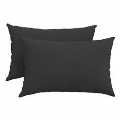 vidaXL Sitzauflage Sofakissen 2 Stück Schwarz 60 x 40 cm Stoff, (2 St) schwarz