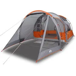 furnicato Faltzelt Campingzelt Tunnelzelt 483x250x180/185 cm Grau wasserdicht, (1 tlg) grau 250 cm x 250 cm x 185 cm