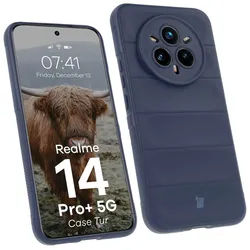 Robuste Handyhülle für Realme 14 Pro Plus 5G, Bizon Case Tur, Dunkelblau