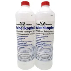PandaCleaner Scherkopfreinigungsmittel - Nachfüllflüssigkeit für Kartuschen Scherkopfreiniger (Spar-Set, [2-St. 2x 1000ml Flasche 2 Liter Reinigungslösung) weiß