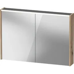 Duravit D-Code Spiegelschrank Verspiegelt DC7107055550000 1000x700x148, Eiche Marmoriert Matt, Steckdose, LED Beleuchtung