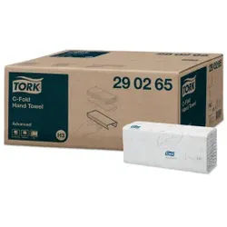 Tork Lagenfalz Handtuchpapier H3 Advanced, 2-lagig, Papierhandtücher in Lagenfalz, 24,8 x 31 cm, 1 Paket = 20 Bündel x 128 = 2560 Tücher