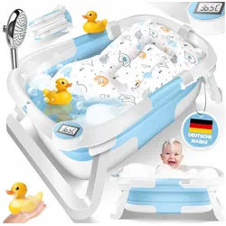 KIDIZ Babybadewanne, Baby Badewanne für Neugeborene Kleinkinder 0-12 Monate Babywanne blau