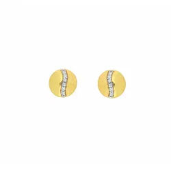 Adelia ́s Paar Ohrhänger Damen Goldschmuck, 333 Gold mit Zirkonia Goldschmuck für Damen goldfarben
