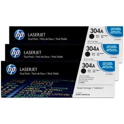 HP 304A Dualpack Toner Black 3 Pack