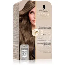 Schwarzkopf Creme Supreme Permanent-Haarfarbe Farbton 7-42 Nude blonde 60 ml