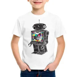 style3 T-Shirt Testbild Roboter TV Monitor the big bang theory sheldon cooper weiß 104