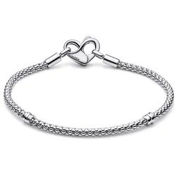 Pandora 592453C00 Charm-Armband für Damen Silber 925 Nietenkette, 21 cm