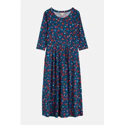 Seasalt Cornwall Veronica Damen Kleid Blau Rot Blumen GOTS Organic