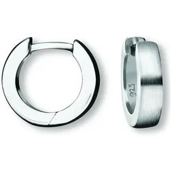 ONE ELEMENT Paar Creolen Ohrringe Creolen aus 925 Silber Ø 12,4 x 3,0 mm, Harmonisch gestaltet – ruhiges Design mit feinem Ausdruck silberfarben