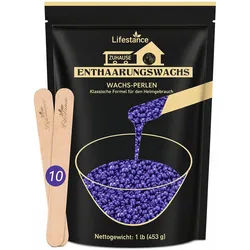 Lifestance Waxing Perlen Wachsperlen Lavendel 450 g