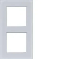 Hager WAD8200GWM Rahmen 2-fach, A.8, glas lichtweiß matt