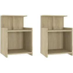 vidaXL Nachttische 2 Stk. Sonoma-Eiche 40x35x60 cm Holzwerkstoff