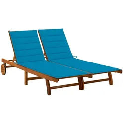 vidaXL Gartenliege 200 x 123 x 85 cm Doppelliege Gartenliege 2-Personen Sonnenliege Rolll grau