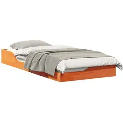 vidaXL Bett Bettrahmen Wachsbraun 100 x 200 cm Massives Kiefernholz (1-tlg) braun