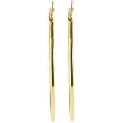 Adelia ́s Paar Creolen Damen Ohrringe – Creole aus Edelstahl, Ideal als Geschenk – dezent und elegant goldfarben