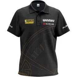 Winmau Michael van Gerwen Jubiläumsshirt - S, Schwarz