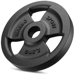 Hantelscheibe Gusseisen 2,5kg 31mm 3-Grip - MW-O2,5-kier - Marbo Sport