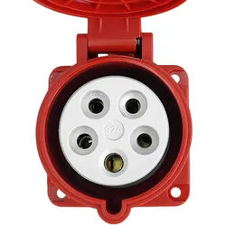 Einbausteckdose CEE Anbausteckdose 400V 32A 5P 75x75mm VDE TP Electric 3107-322-1675