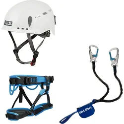 Klettersteig Komplettset Salewa Premium Attac + LACD Start Gurt + LACD Protector Helm weiß S
