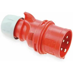 PCE CEE Stecker mit Phasenwender Shark, 5-polig, 32 A, 400 V, IP44